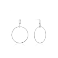 Ania Haie Silver Luxe Double Curve Earrings