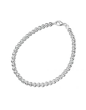 Sterling Silver Ball Chain Bracelet - Mint by Baldwins